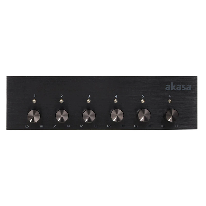 Controlador de ventoinhas Akasa AK-FC-08BKV2 preto 6 canais
