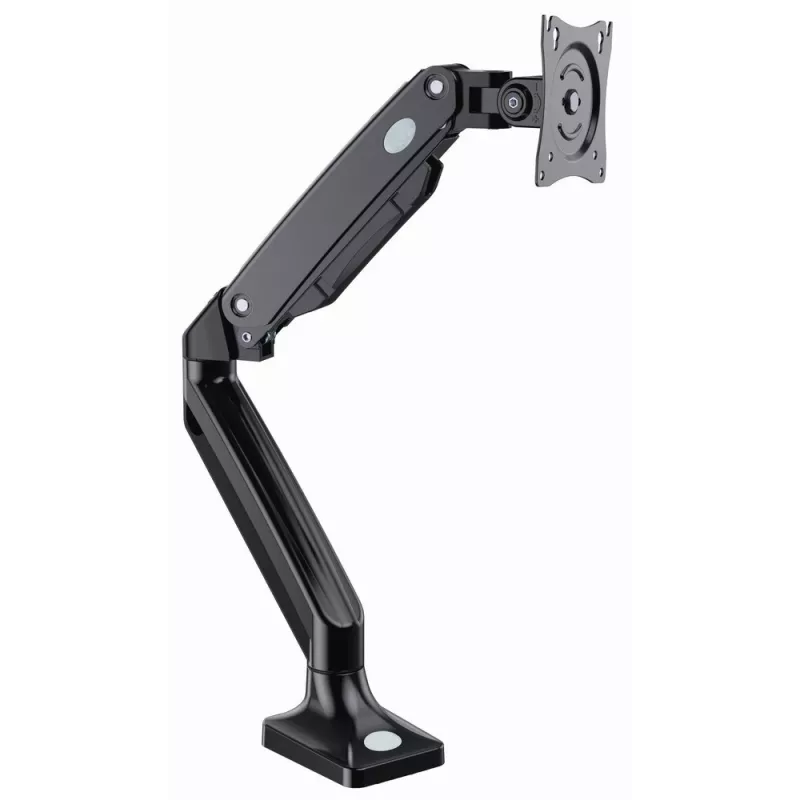 Suporte para monitor GEMBIRD MA-DA1-03 para ecrãs de 17–35 polegadas, 10 kg, VESA 75x75–100x100, fixação por grampo/passagem na secretária, preto
