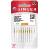 Agulhas de máquina de costura SINGER N204511M1003 — modelo 2045 SZ12 BLST, pack de 10, agulhas universais para máquina de costura doméstica
