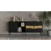 Cómoda Cama INSERTO 3D1W 190x40x80 preta + LED