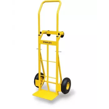 Carrinho de mão STANLEY SXWTD-MT519 — carrinho de aço, capacidade 200 kg, 4 rodas, rodas de borracha de 26 cm