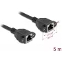 DeLOCK 90787 cabo de rede preto 5 m Cat6a S/FTP