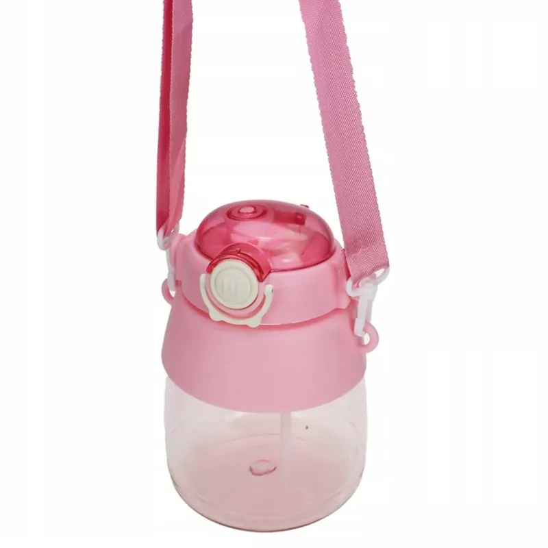 Garrafa de água Extralink garrafa escolar com palhinha e alça 1 L rosa
