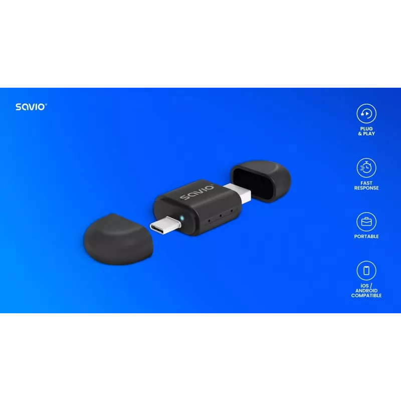 Savio TR-17 adaptador sem fios CarPlay e Android Auto