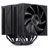 Arrefecedor de CPU Jonsbo CA90 Dual-Tower com 1× ventoinha PWM ARGB de 130 mm e 1× de 120 mm, preto