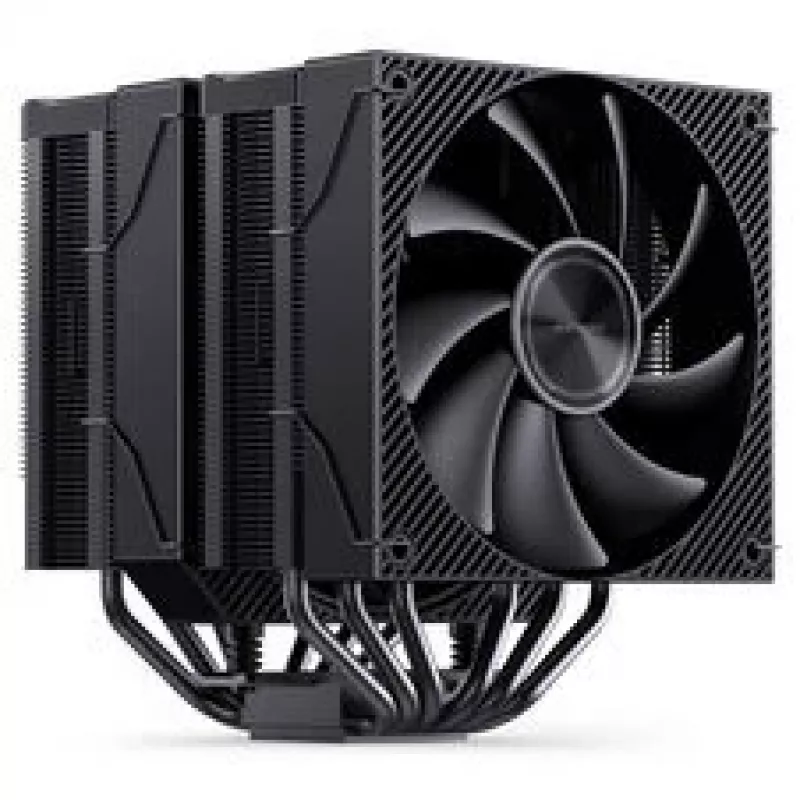 Arrefecedor de CPU Jonsbo CA90 Dual-Tower com 1× ventoinha PWM ARGB de 130 mm e 1× de 120 mm, preto