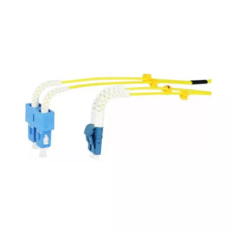 Synergy 21 cabo patch de fibra ótica 2 fibras 1,0 m LC-SC 9/125 µm OS2 AD 2 mm bainha flexível de proteção contra dobras - fibra monomodo - 1 m