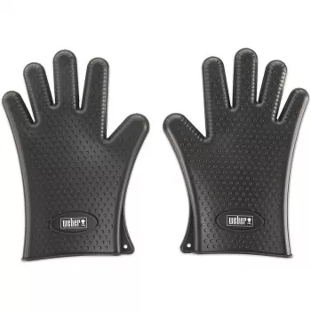 Weber 7017 Luvas de silicone para grelhador pretas