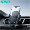 Suporte para automóvel usams ZJ085 preto — suporte para smartphone para veículo, pinça ajustável