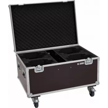 Flightcase Roadinger 4x LED TMH-X4 com rodas — estojo de proteção para 4 projetores LED TMH-X4