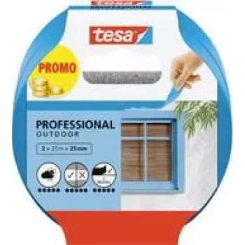 Fita de Pintor Tesa Professional Outdoor 56214 — 50 m x 25 mm, fita de pintor exterior resistente às intempéries