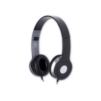 Headset Rebeltec City auscultadores universais com microfone preto RBLSLU00020