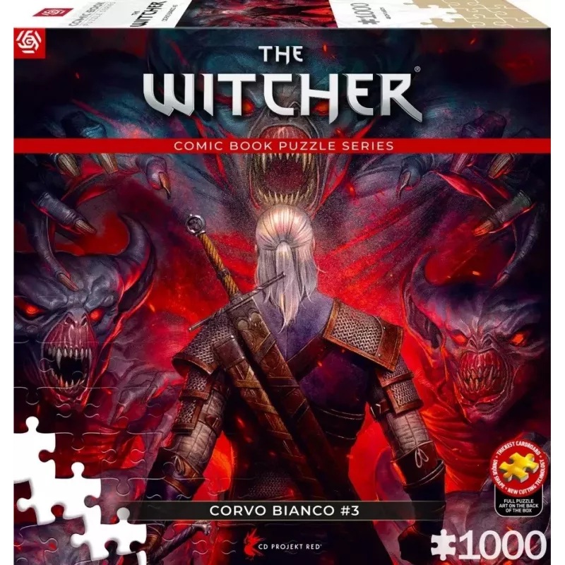 Puzzle Good Loot Comic Book: The Witcher (Wiedźmin) Corvo branco, 1000 peças