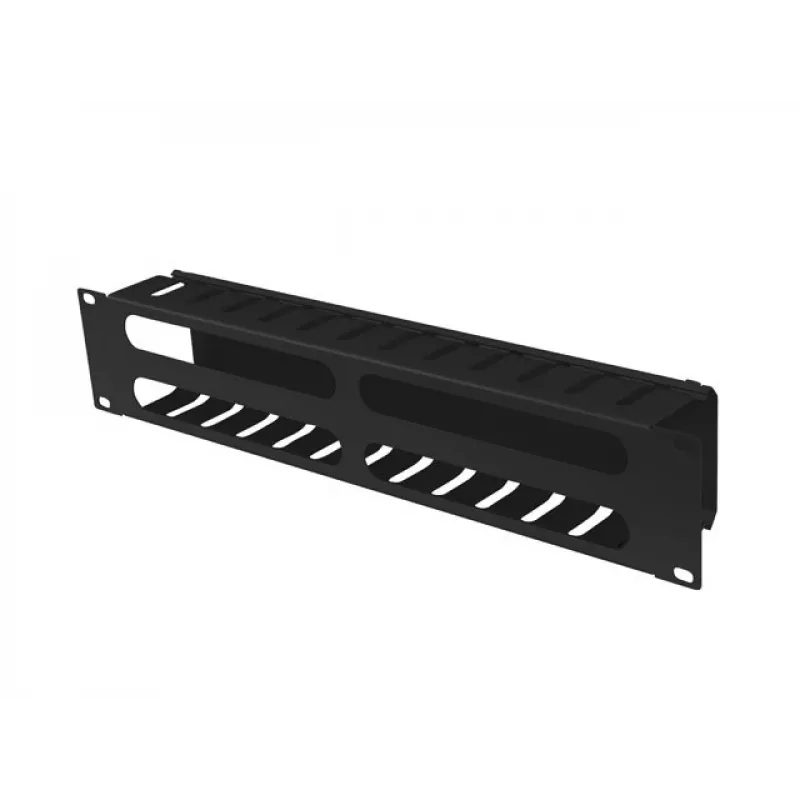 Organizador de cabos para rack 19 polegadas 2U LANBERG AK-1705-B, preto
