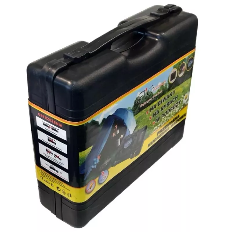Fogão de campismo portátil a gás ELICO BDZ-155B para cartuchos de 2,2 kW, acendimento piezoelétrico.