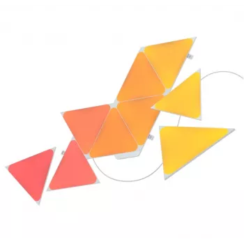 Painéis LED triangulares Nanoleaf NL47-0002TW-9PK — conjunto de 9 painéis de parede RGB, alimentação elétrica, branco