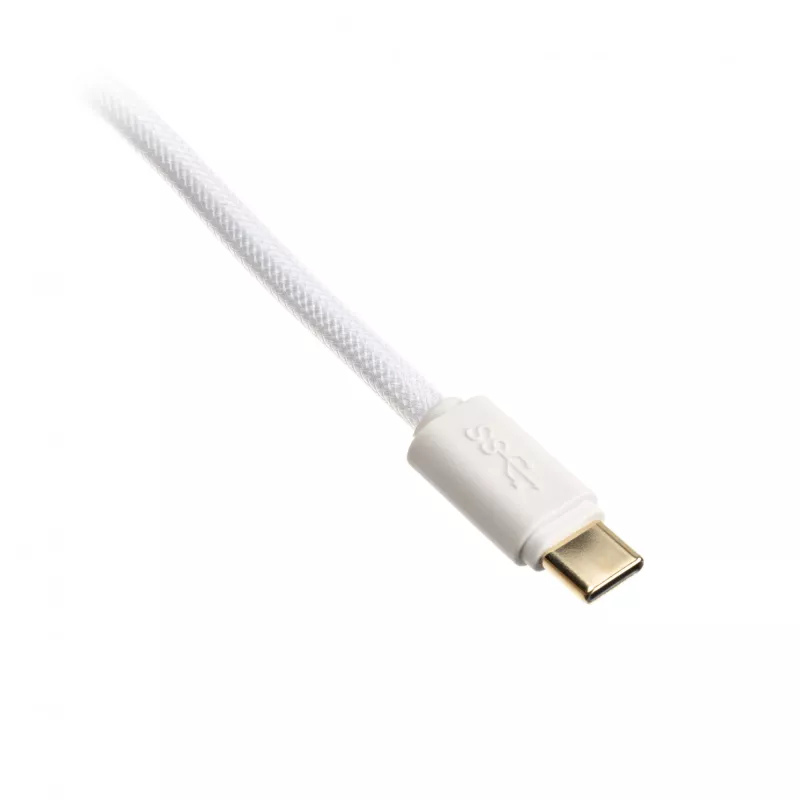 Cabo espiral USB Ducky White Edition DACOC2-WHT1, removível, design espiral branco