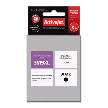 Cartucho de tinta ActiveJet AB-3619BNX compatível para Brother LC3619Bk XL preto 65 ml alto rendimento (XL)