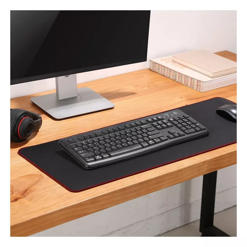 ROLINE Tapete para teclado e rato - Preto, Vermelho