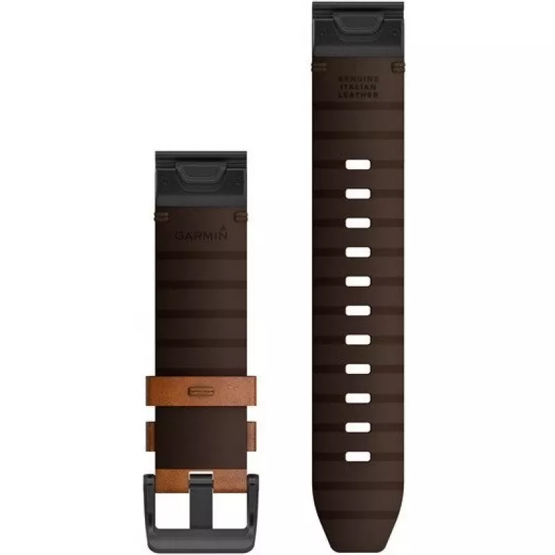 Pulseira Garmin QuickFit 22 couro castanho