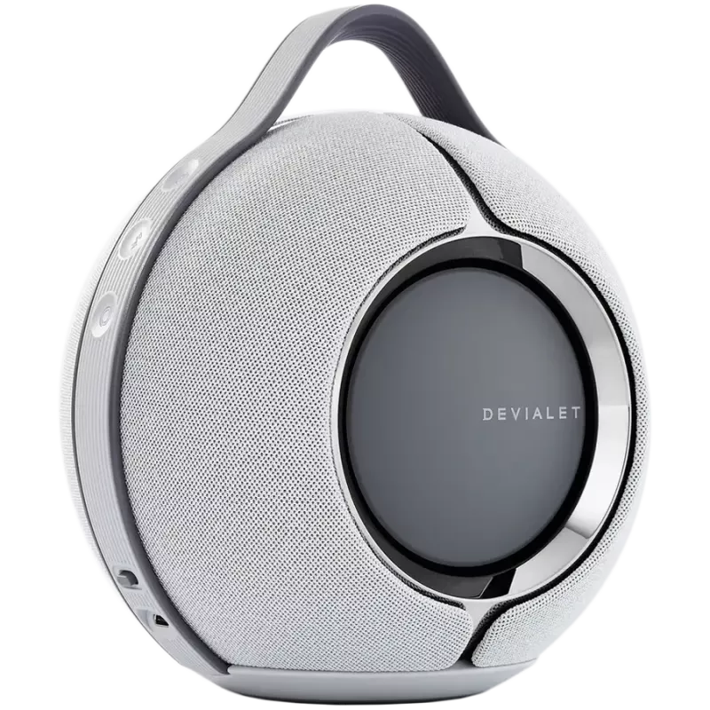 Devialet Mania cinzento-claro com dock