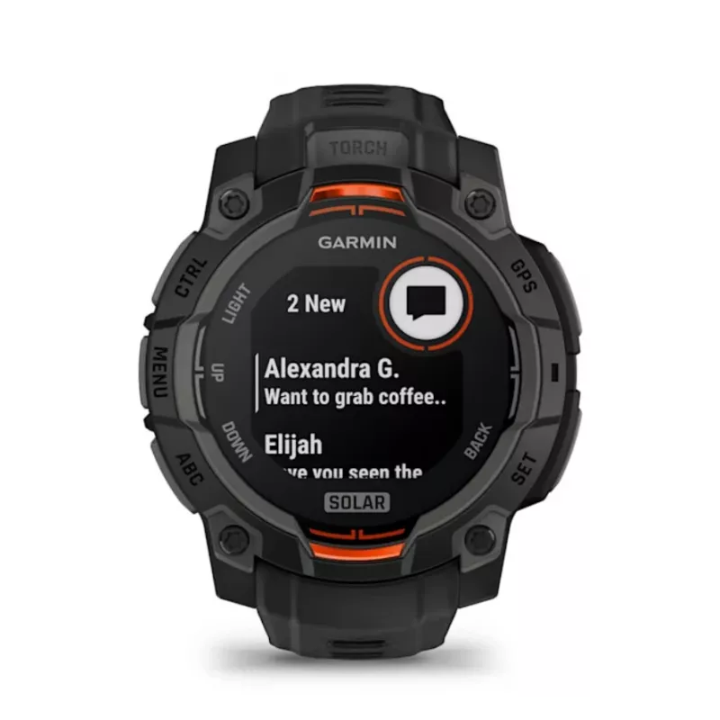 Garmin Instinct® 3 – 45 mm, relógio solar preto