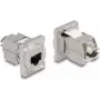 Cabo de rede DeLOCK módulo D-Type RJ45 Cat.6A conector fêmea para conector fêmea LSA aço inoxidável