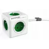Régua de tomadas Allocacoc PowerCube Extended tipo E 1,5 m 5 tomadas AC interior verde
