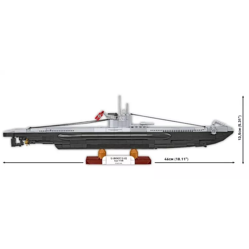 Conjunto de construção Cobi Submarino U-52 – conjunto de modelo de 474 peças
