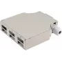 Caixa de distribuição de fibra ótica ShiverPeaks 07-65010 metal, 6 portas, montagem em calha DIN, cinzento
