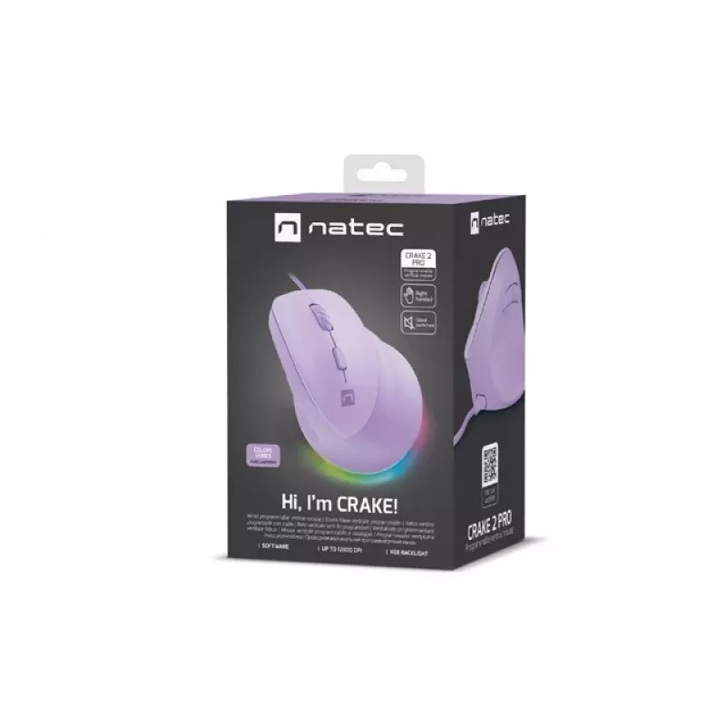 Rato NATEC Crake 2 Pro universal destros USB Type-A ótico 12800 DPI