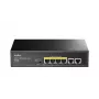 Switch de rede Cudy FS1006P Fast Ethernet 6 portas (4 PoE, 1 PoE+) 10/100 Mbit/s, largura de banda 1,2 Gbit/s, caixa metálica, montagem em rack/parede