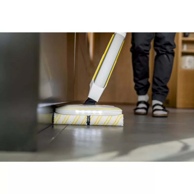 Aspirador elétrico Kärcher FC 8 Smart Signature Line bateria húmido sem saco prateado branco amarelo