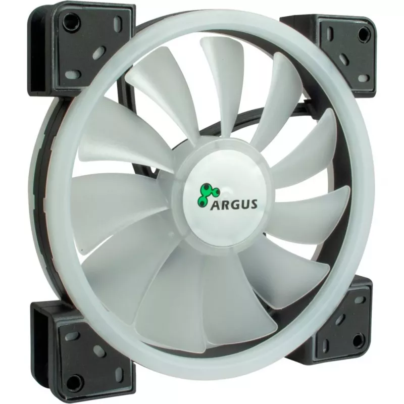 Inter-Tech 88885539 Argus RS-141 RGB ventoinha para caixa, 140x140x25 mm, 1200 rpm, preta