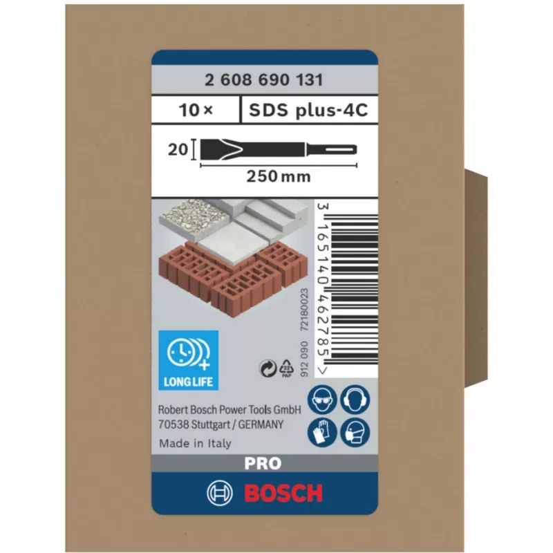 Bosch 2 608 690 131 Broca cinzel plano 10 unid.