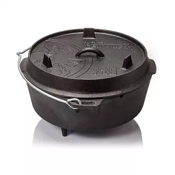 Tabuleiro de forno Petromax FT12 redondo ferro fundido forno, adequado para pão e carne, 15 kg