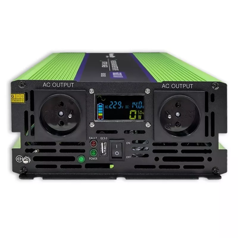Inversor automóvel Qoltec Monolith 6000 W Verde 12 V