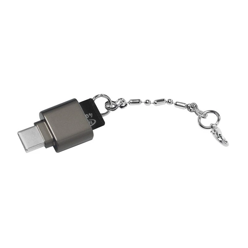 Leitor de cartões microSD USB-C para porta-chaves