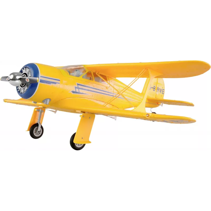 Avião RC Amewi AMXFlight Beech D17s 3D/6G RTF — amarelo, modelo pronto a voar