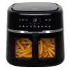 Adler AD 6318 fritadeira de ar, 8 l, 2500 W, ecrã LCD, 9 programas, preta
