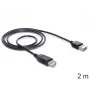 Cabo USB DeLOCK EASY-USB 2.0-A 2m preto
