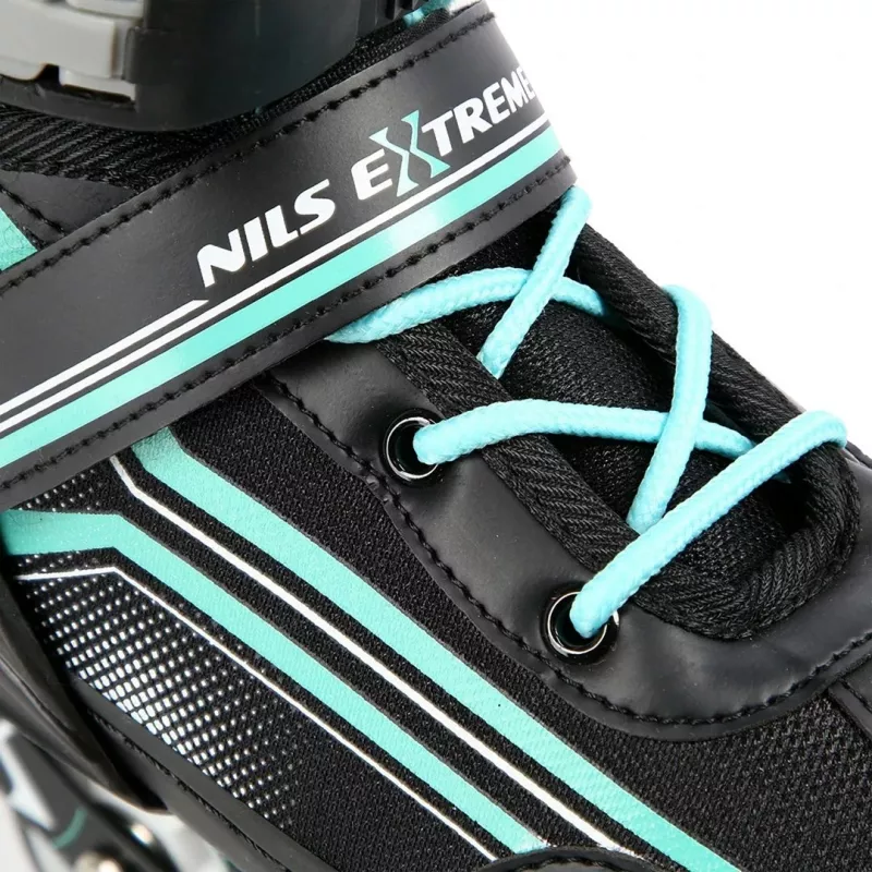 Patins 2IN1 Nils Extreme NH18190 PRETO/AZUL TAM. M (34-38) com patins de hóquei substituíveis