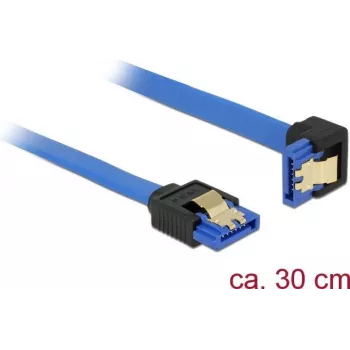 Cabo SATA DeLOCK 85090 preto azul