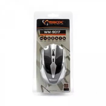 Rato SBOX WM-9017BS preto/prateado USB