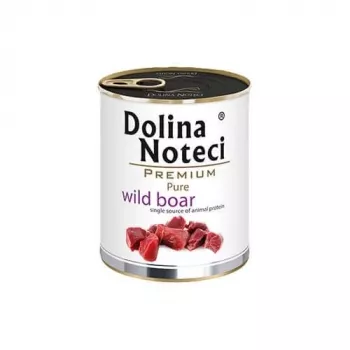 Comida húmida para cães Dolina Noteci Boar Adult 800 g — monoproteína javali, 10% proteína, 7% gordura