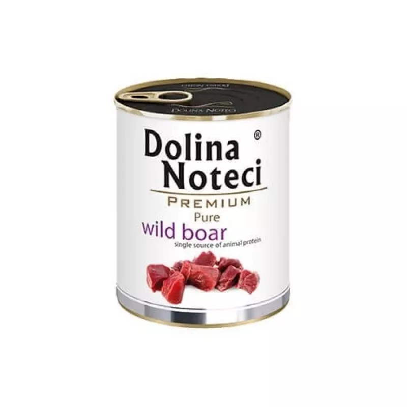 Comida húmida para cães Dolina Noteci Boar Adult 800 g — monoproteína javali, 10% proteína, 7% gordura