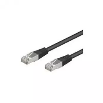 Cabo patch Wentronic Goobay CAT 5e, SF/UTP, preto, 1 m - mistura de cobre CCA (68666)