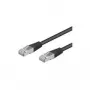 Cabo patch Wentronic Goobay CAT 5e, SF/UTP, preto, 1 m - mistura de cobre CCA (68666)