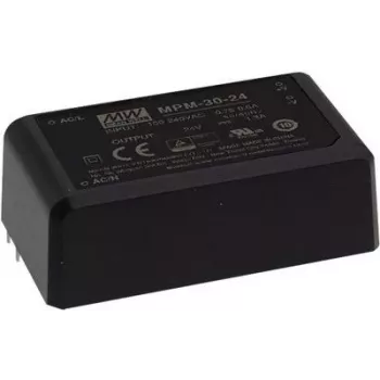 Fonte de alimentação MEAN WELL MPM-30-24ST 30W 24V entrada 80-264V
