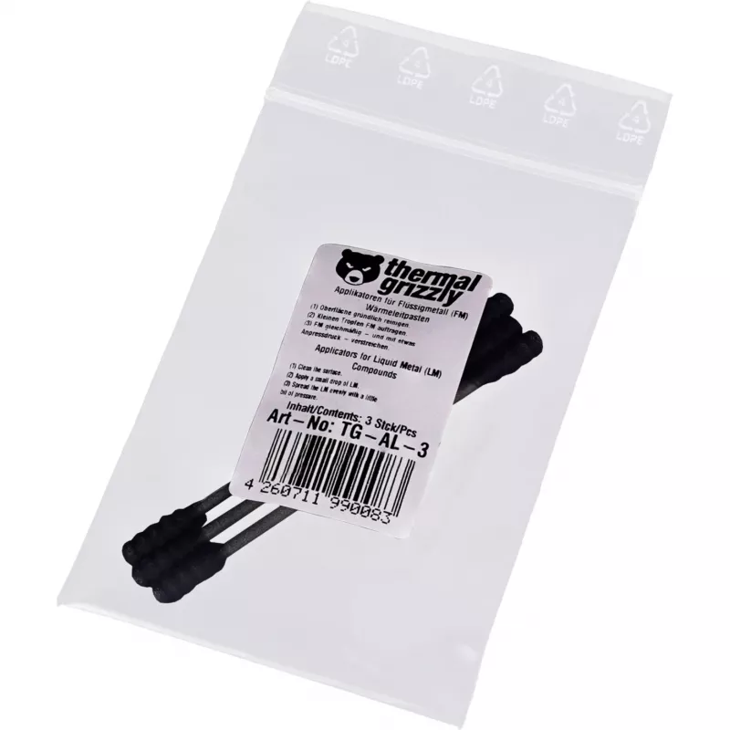 Aplicador de metal líquido thermal grizzly TG-AL-3 — aplicador de precisão para pasta térmica de metal líquido